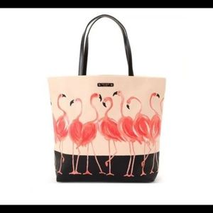 Kate Spade New York flamingo tote, classy style “ take walk on the wild side”